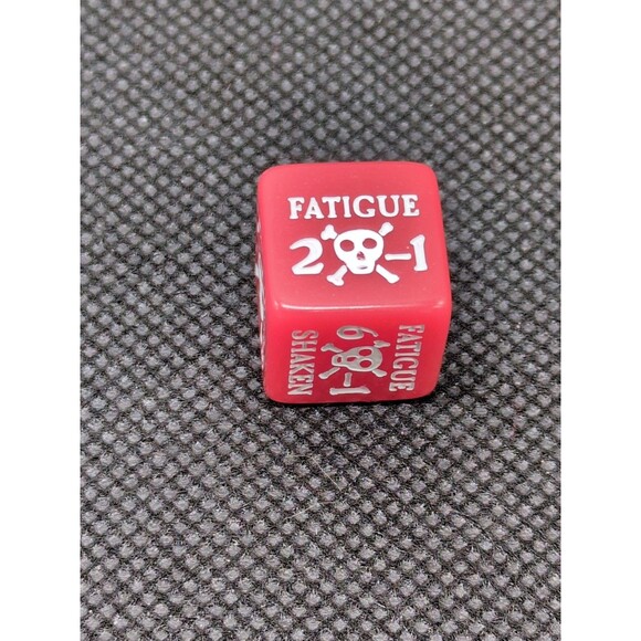 Blood & Plunder Fatigue And Shaken Red Dice 1/2" - Picture 5 of 7